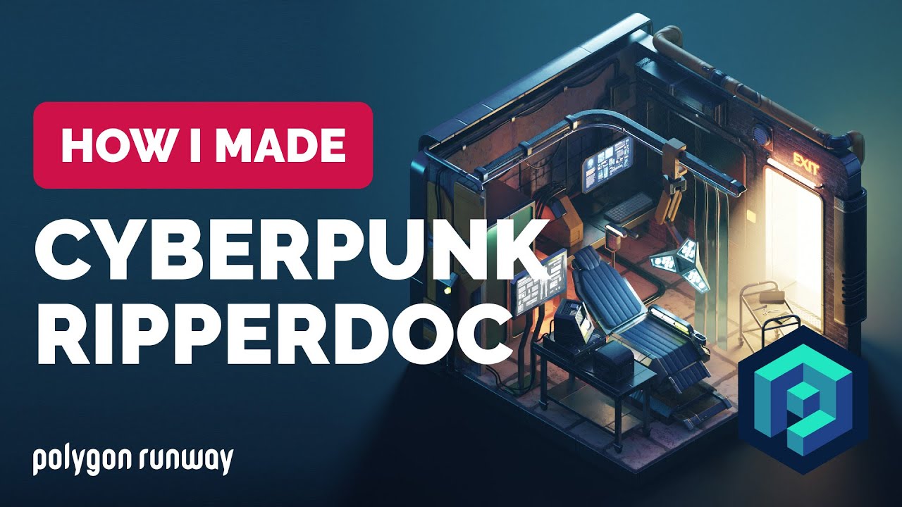 Cyberpunk Edgerunners Ripperdoc Clinic in Blender 3.3 - 3D Modeling Process | Polygon Runway