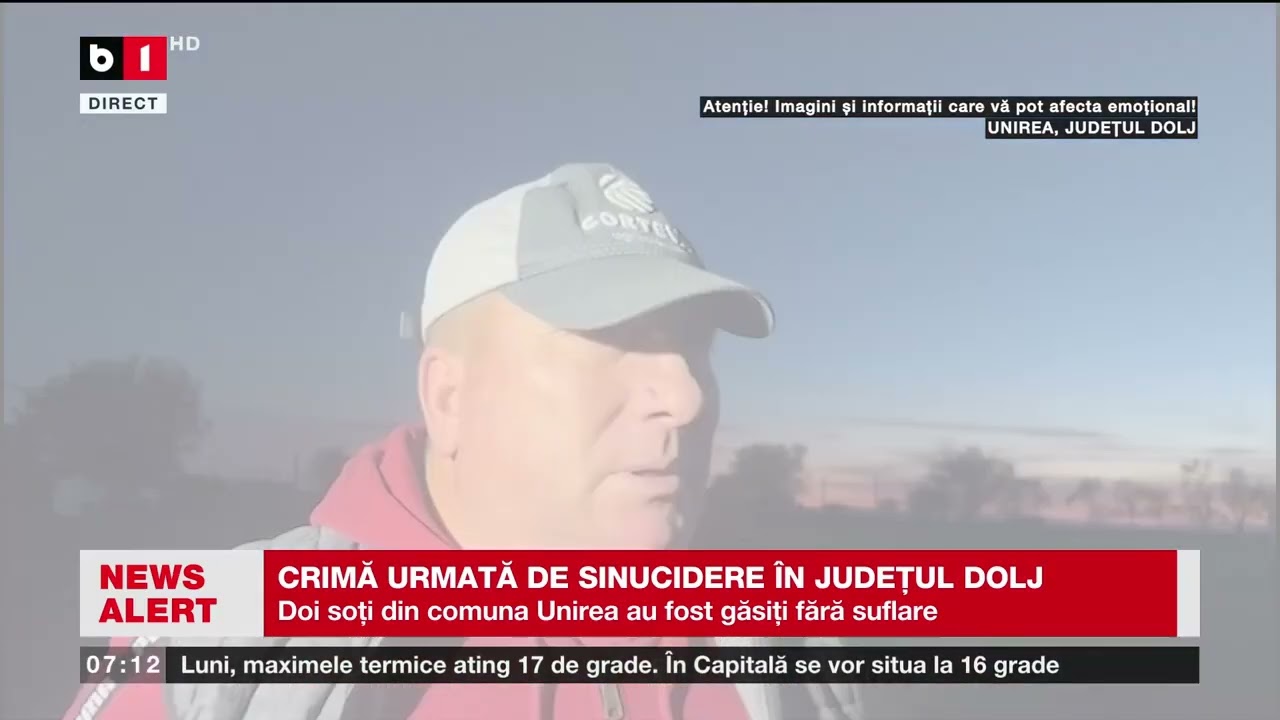 CRIMĂ URMATĂ DE SINUCIDERE ÎN JUDEȚUL DOLJ_Știri B1TV_20 oct. 2025