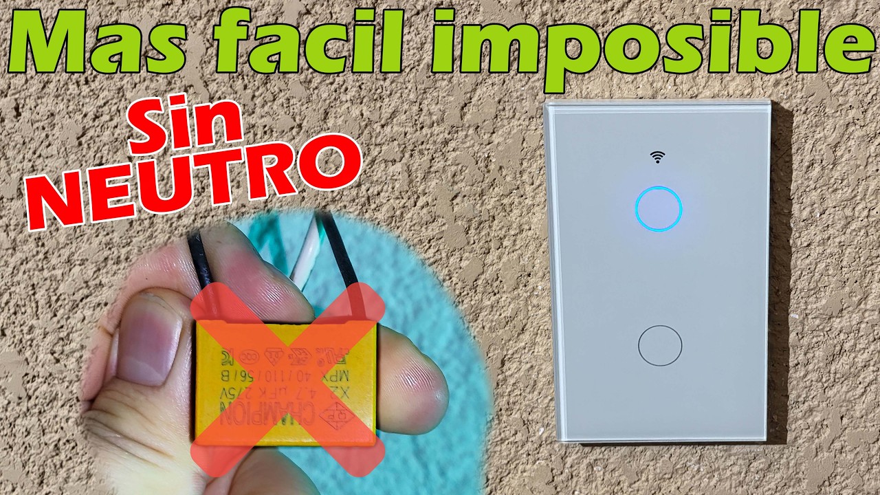 El Apagador inteligente fácil de instalar - MOES interruptor sin cable NEUTRO sin capacitor