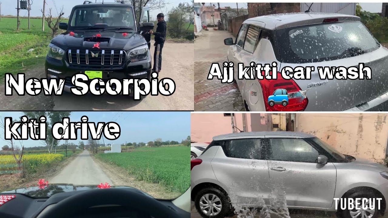 ￼ mere Dost Ne kharidi new Scorpio classic,￼ Appa kitti Apni car wash🚙🚿