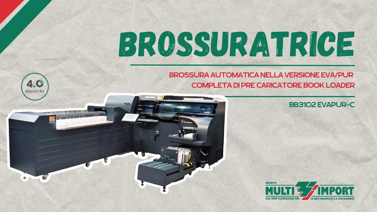 BB3102 EVA/PUR-C | Brossuratrice automatica con precaricatore