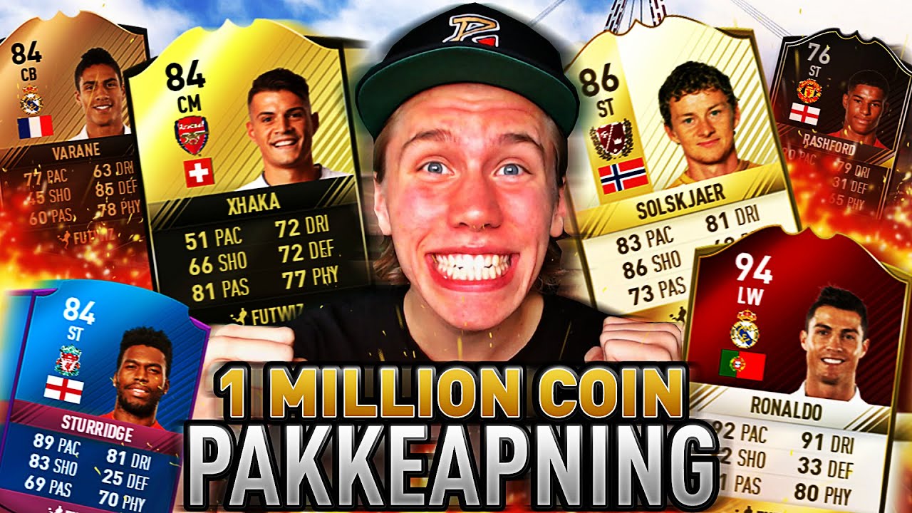 1 MILLION COINS PAKKEÅPNING PÅ FIFA 17!!
