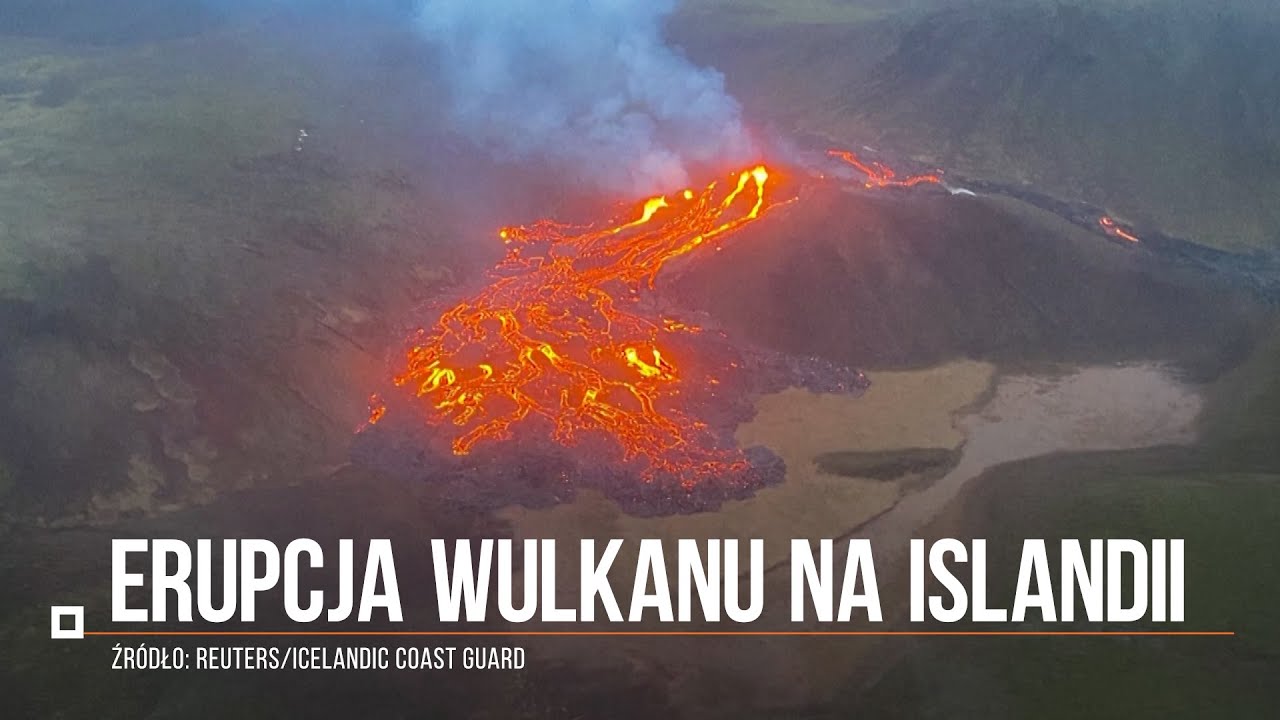 Erupcja wulkanu Fagradalsfjall na Islandii. Był uśpiony przez 800 lat