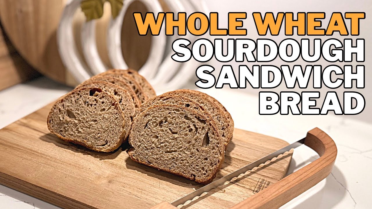 Whole Wheat Sourdough Sandwich Loaf | EASY Beginner-Friendly Recipe🍞✨