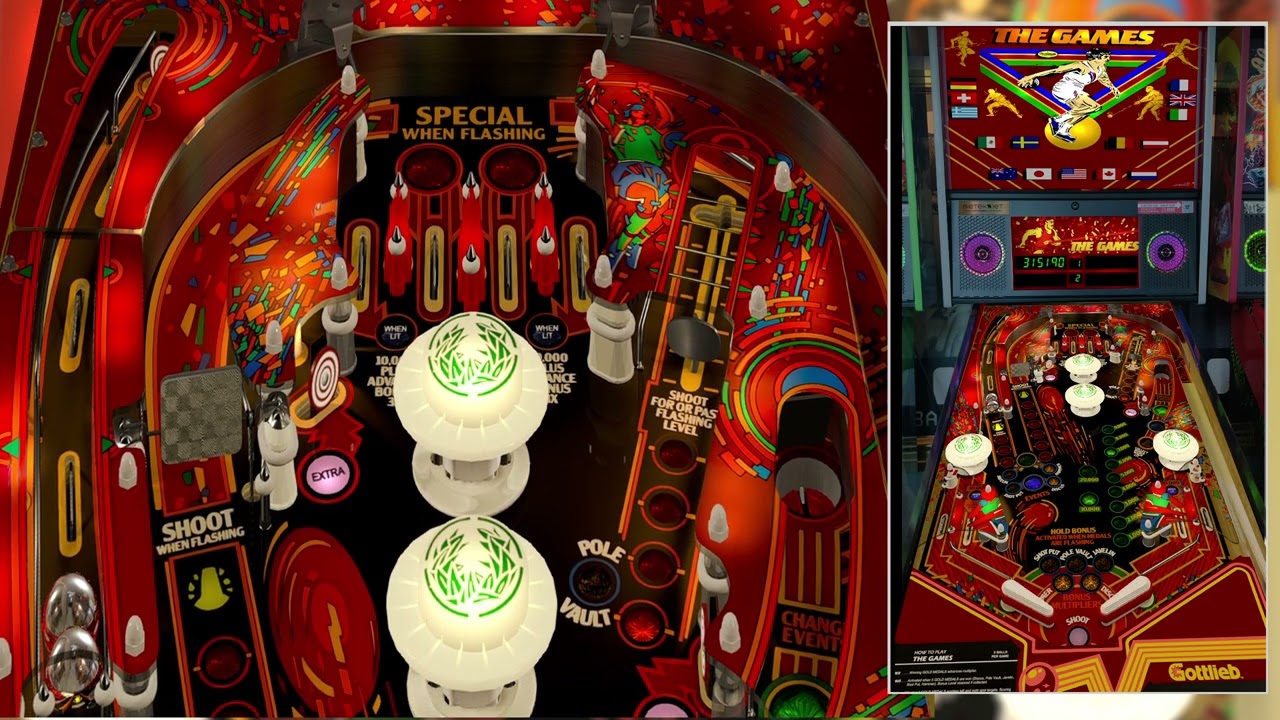 The Games (Gottlieb 1984) + Olympics 2024 Epic Music Mod: Visual Pinball X (VPX)