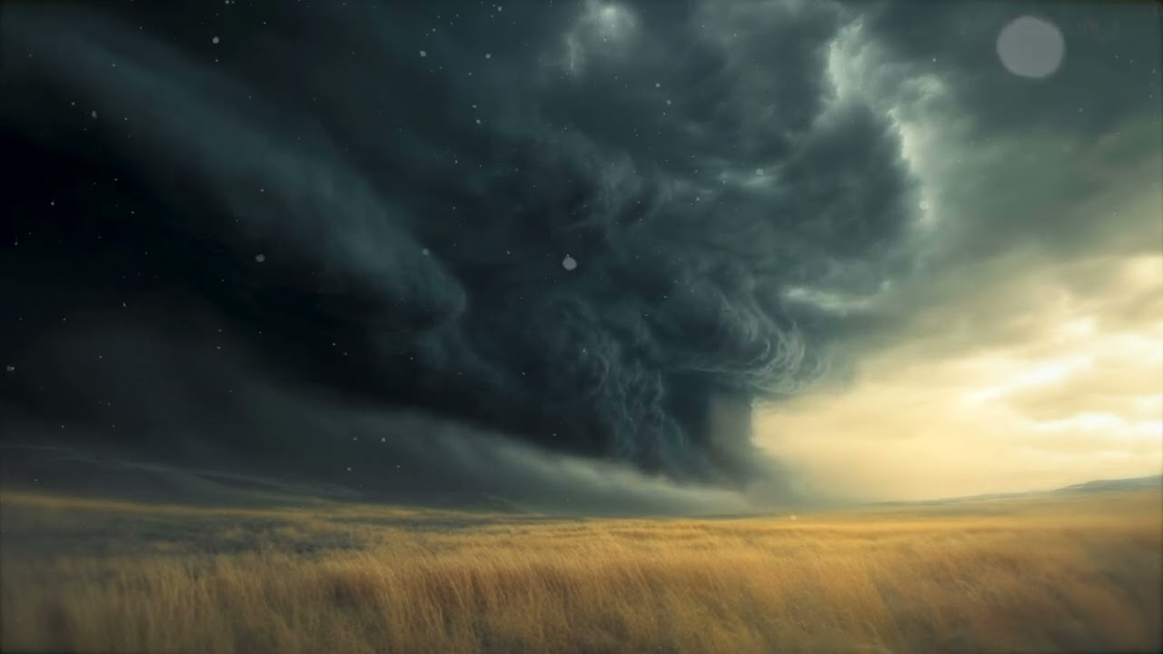 Ruhe vor dem Sturm: Donnergrollen & Wind in den Feldern zum Einschlafen