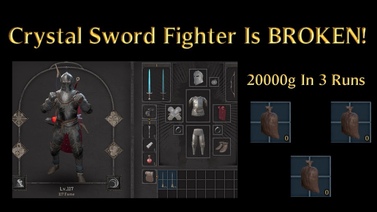 Crystal Sword Fighter Is BROKEN for CHEAP! | 20000g from 1000g Kit | Dark and Darker