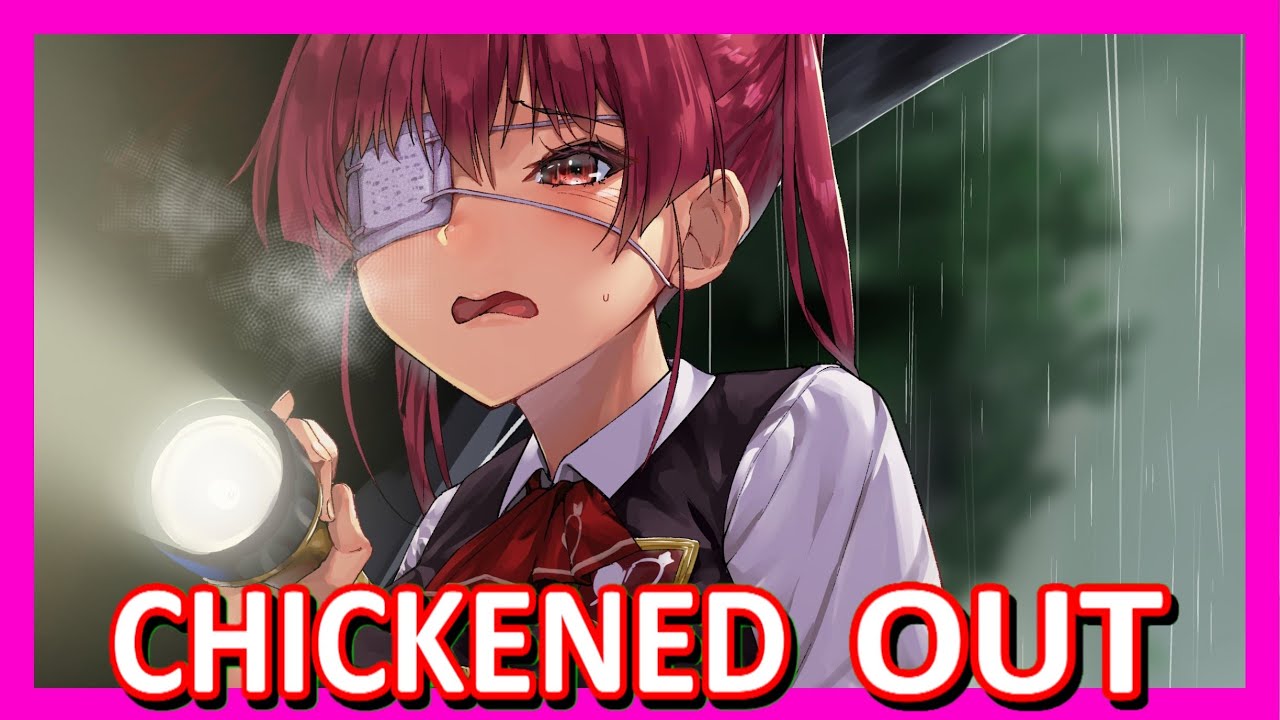 【Hololive】Marine Chickened Out【Horror】【Eng Sub】