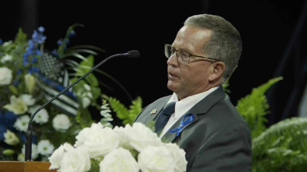 Watch: Full memorial service for Sgt. Lee Sorensen