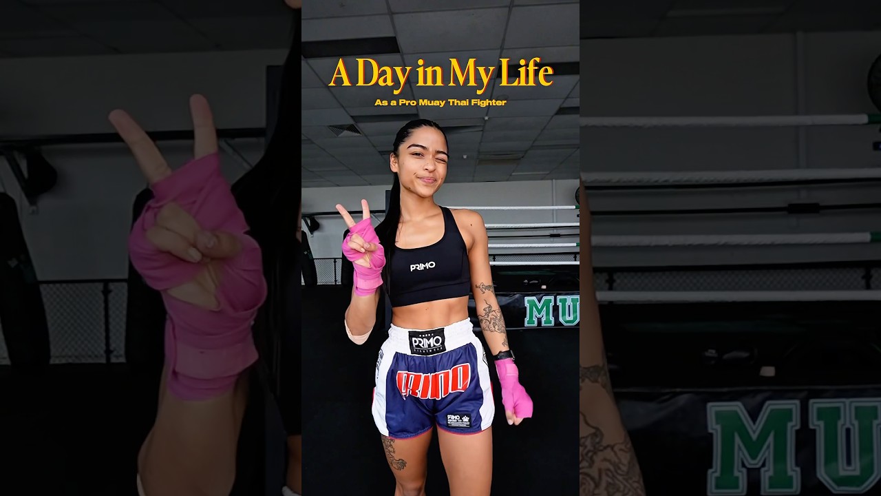 A Day in my life as a Pro Muay Thai Fighter 🥊 #muaythai #fighter #dayinmylife