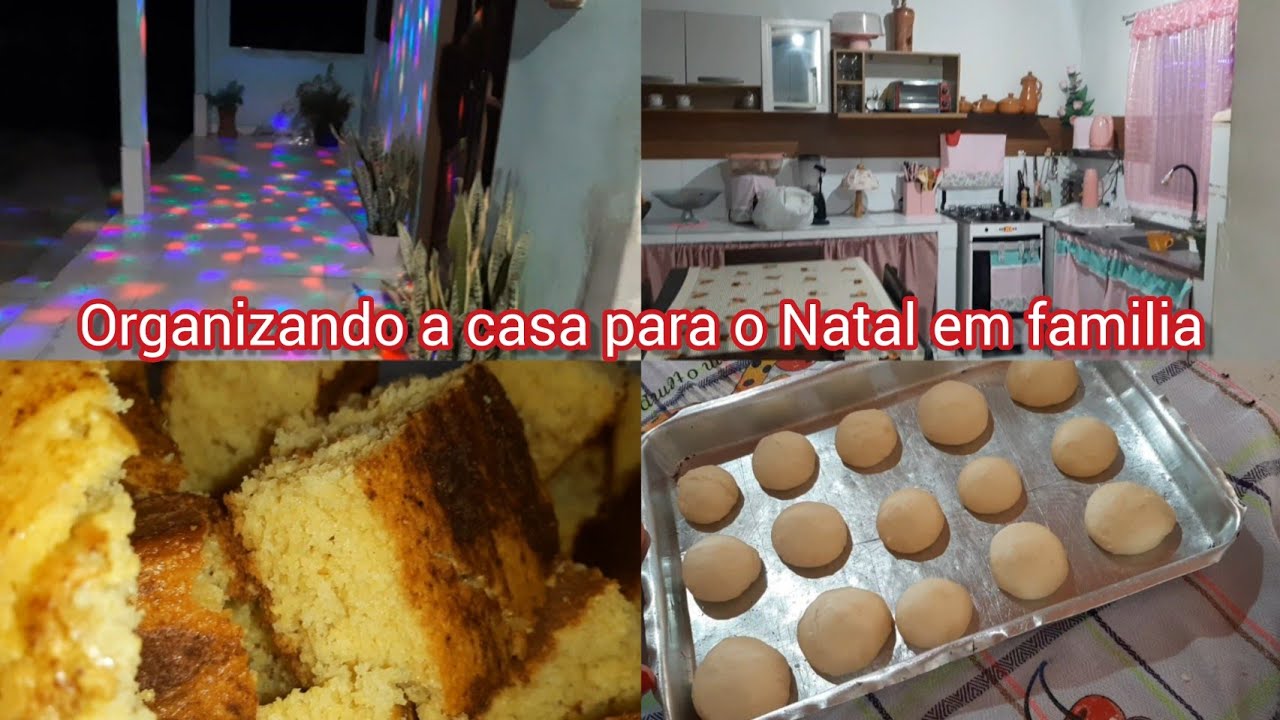 casa organizada, bolo e pães para as visitas, organizando a casa pro natal.