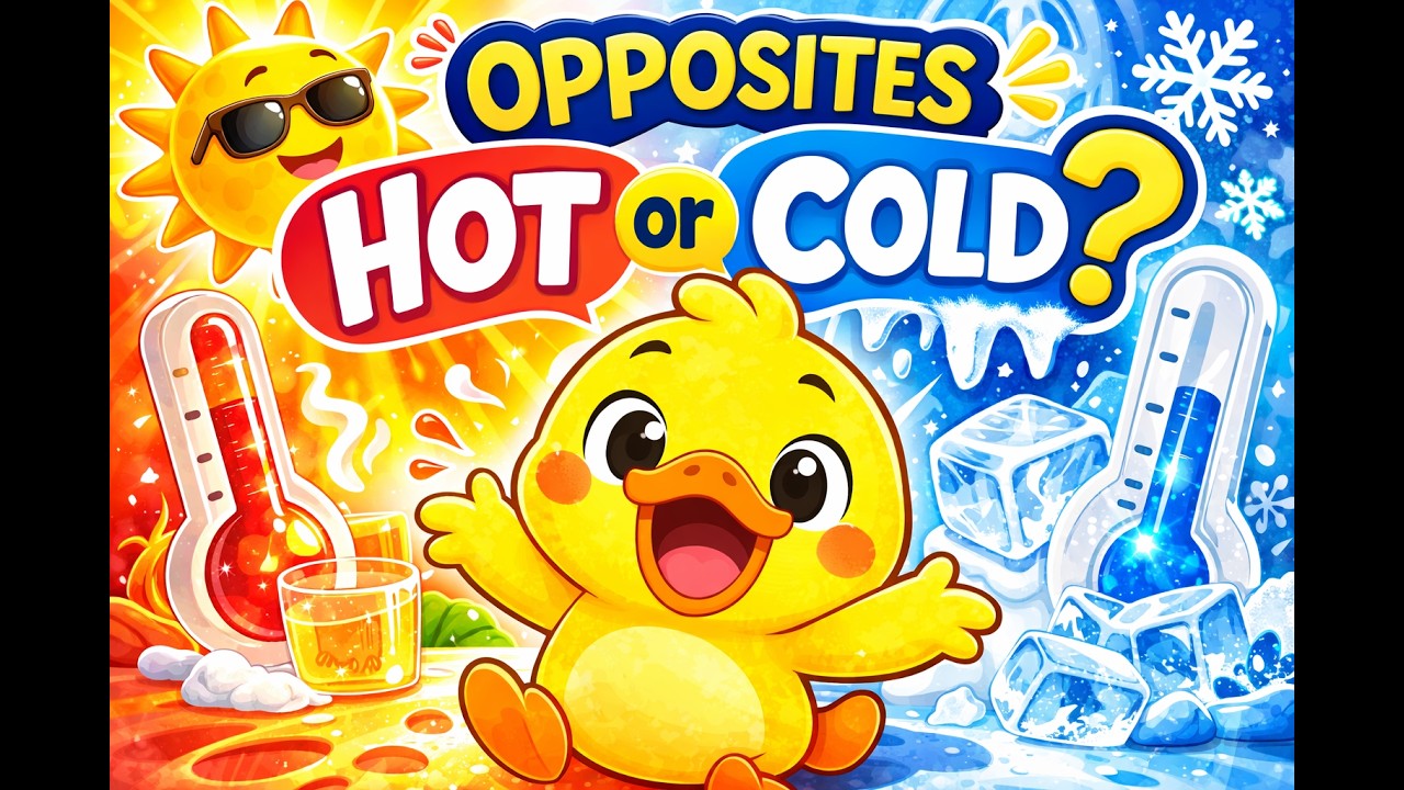 Opposites for Kids | Hot Cold, Full Empty, Dirty Clean | Plee’s Little English Part 2