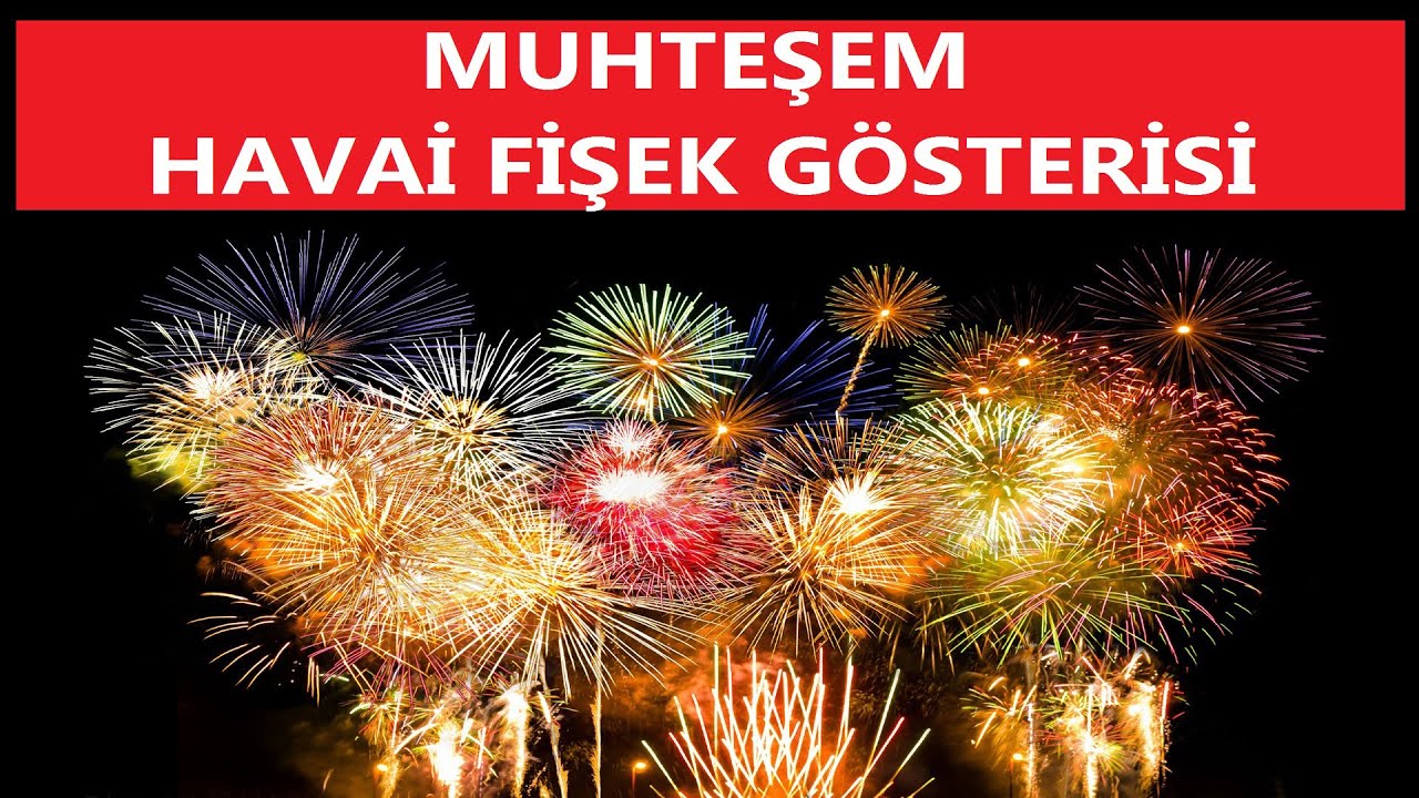 Muhteşem havai fişek gösterisi