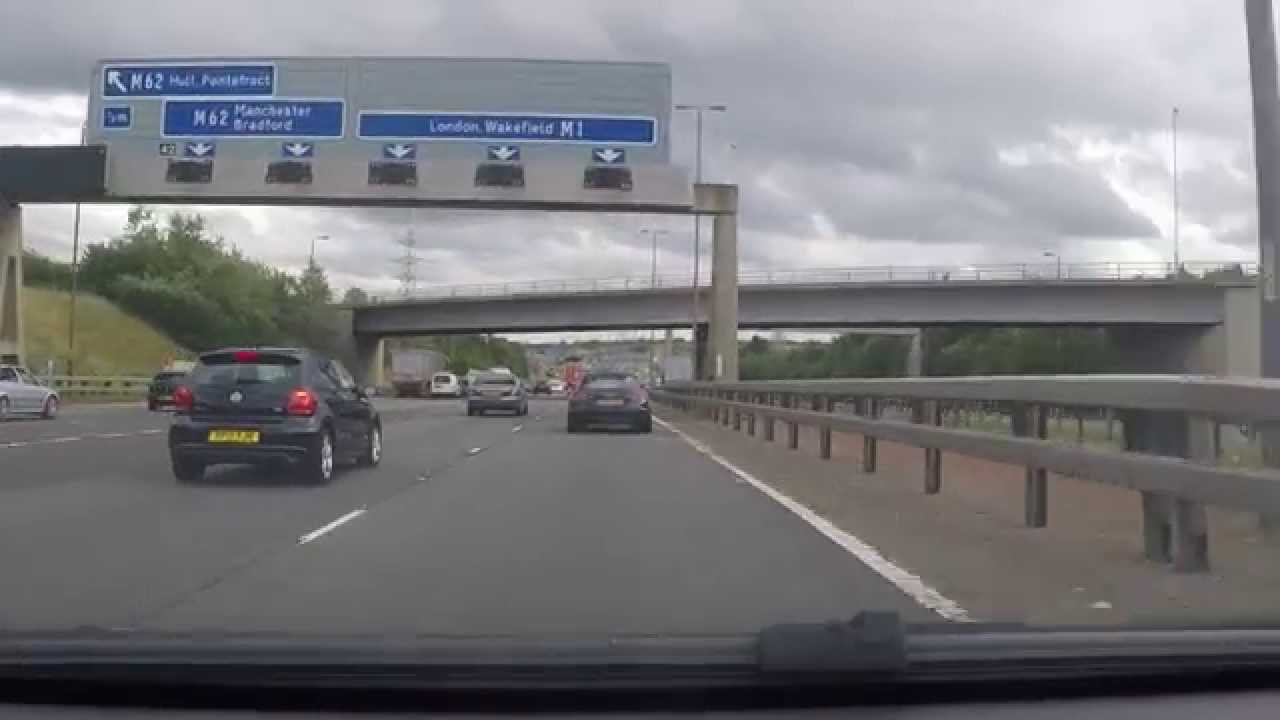 UK Motorways - M1 South J46 to J42 - Leeds east.