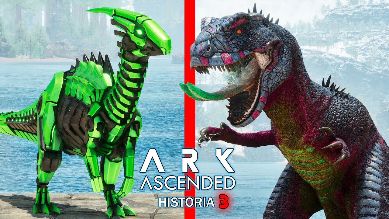 VUELTA A CASA, PARIS RENOVADO, TIRANOSAURUS DE LENGUA LARGA Y bebes dinosaurio ARK Ascended Historia