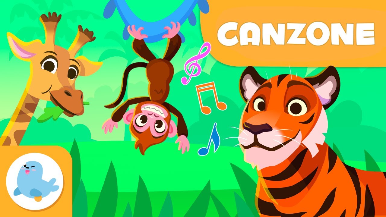 🎶 CANZONE degli ANIMALI SELVAGGI per bambini 🦁🐘🐒  Il tuo lato selvaggio