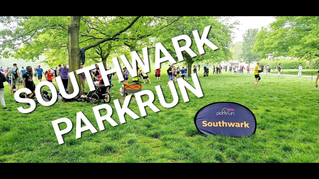 A lot of runners at the Southwark Parkrun, London! Let's run!