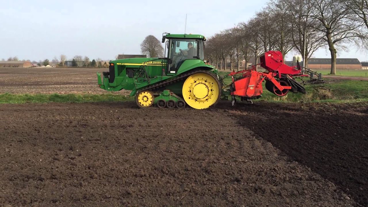 Schukkert Spitten met John Deere 8410T & Farmax spitter + kongskilde zaaimachine