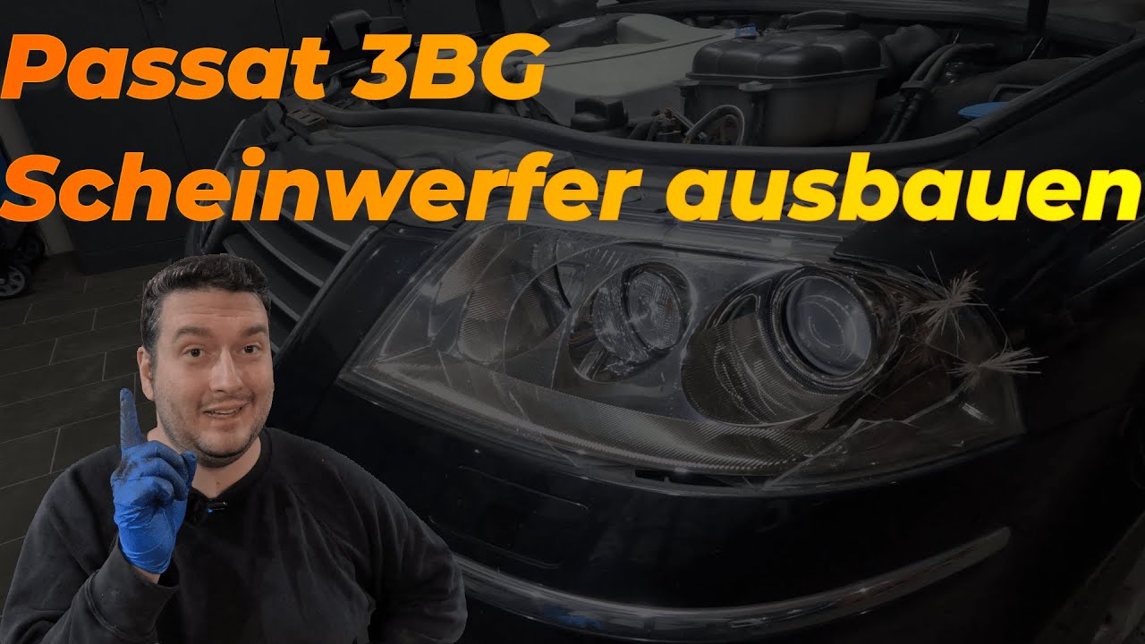 Scheinwerfer ausbauen VW Passat 3BG B5 - Xenon oder Halogen ausbau Anleitung / Tutorial