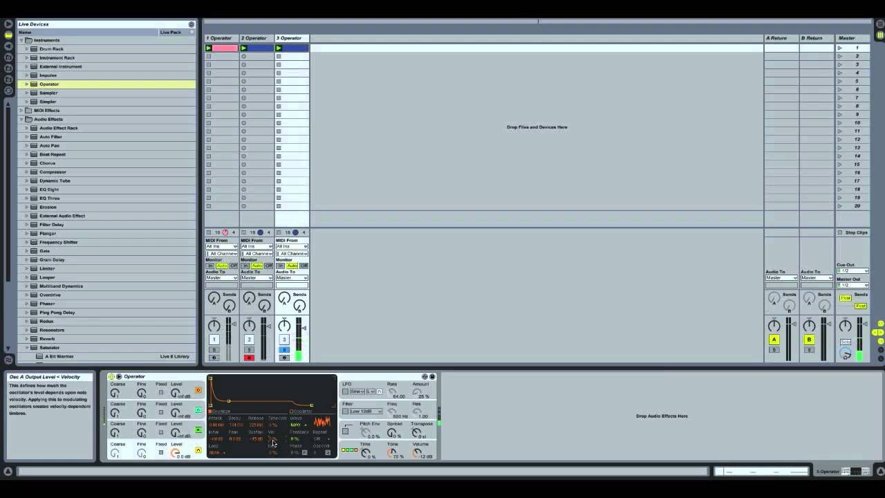 Ableton Live - Operator / Instrumenty perkusyjne czesc 4