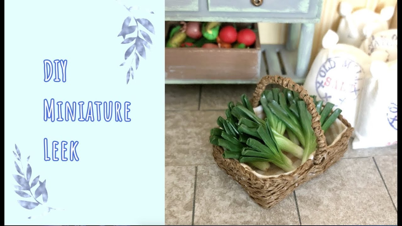 Miniature Polymer Clay Leek