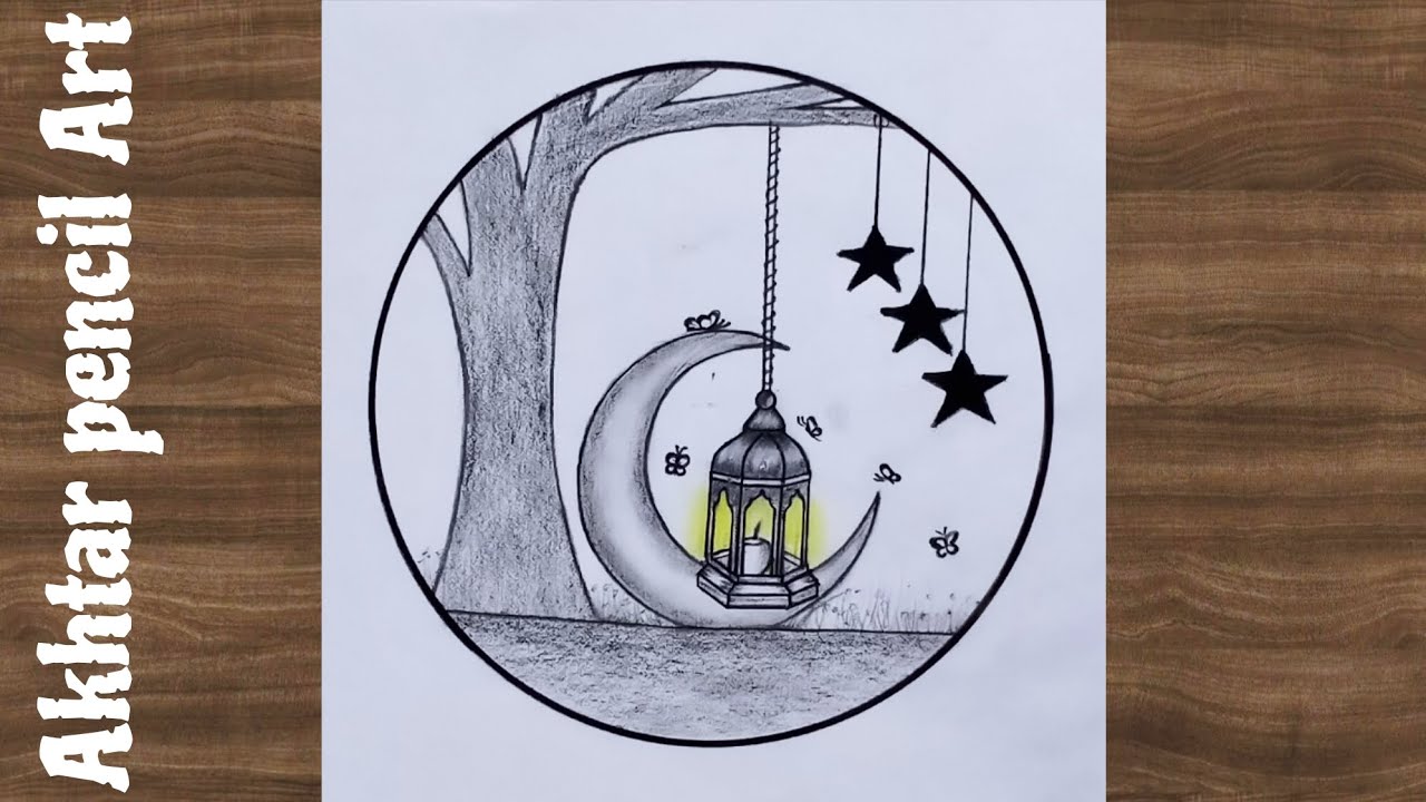 Easy Circle Drawing For Ramadan , Beautiful Circle Drawing , 2026 Ramadan Mubarak Circle Drawing 