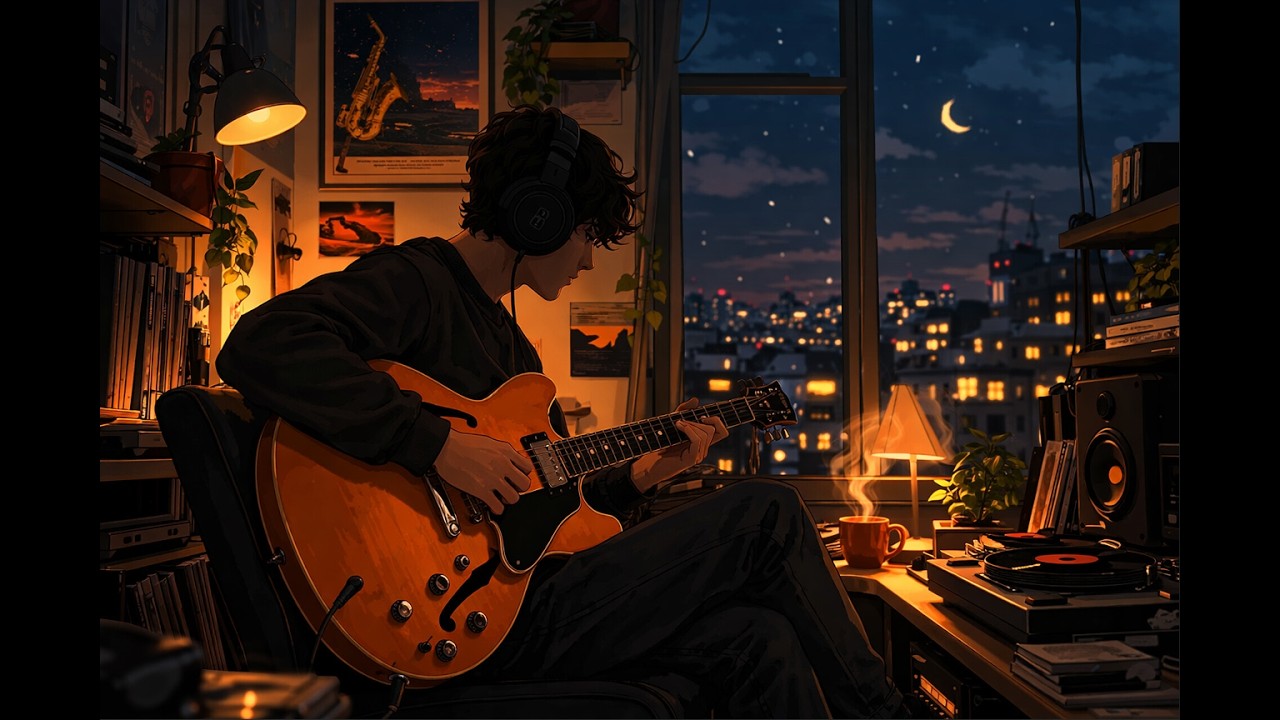 Chill Lofi Blues Guitar to Work or Study to