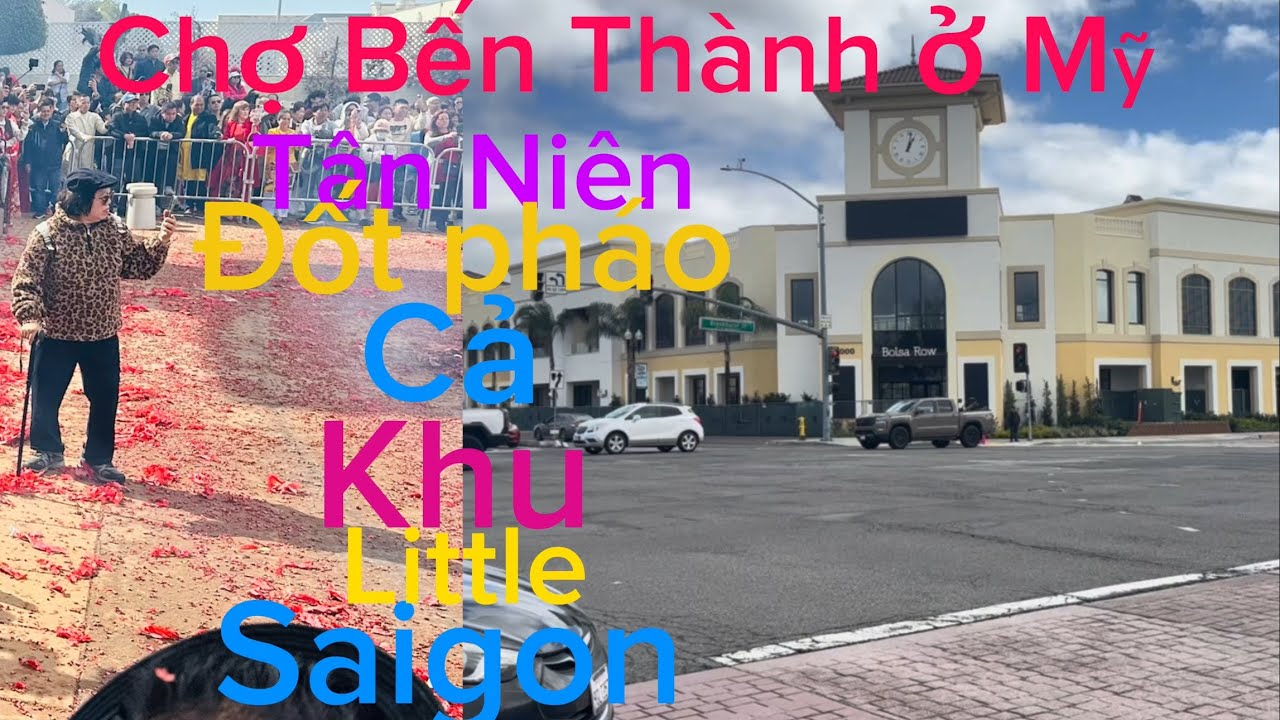 Dạo một vòng Bolsa ngày mùng 1 Tết từ chợ Bến Thành tới PLT Đâu Đâu cũng đốt pháo múa lân tưng bừng 