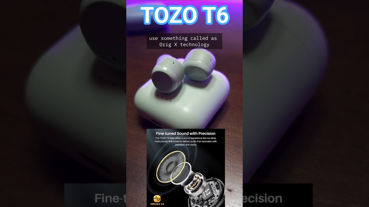 TOZO T6 TWS &mdash; 45 godzin odtwarzania | IPX8 | Ładowanie bezprzewodowe #tozo #wirelessearbuds #tws