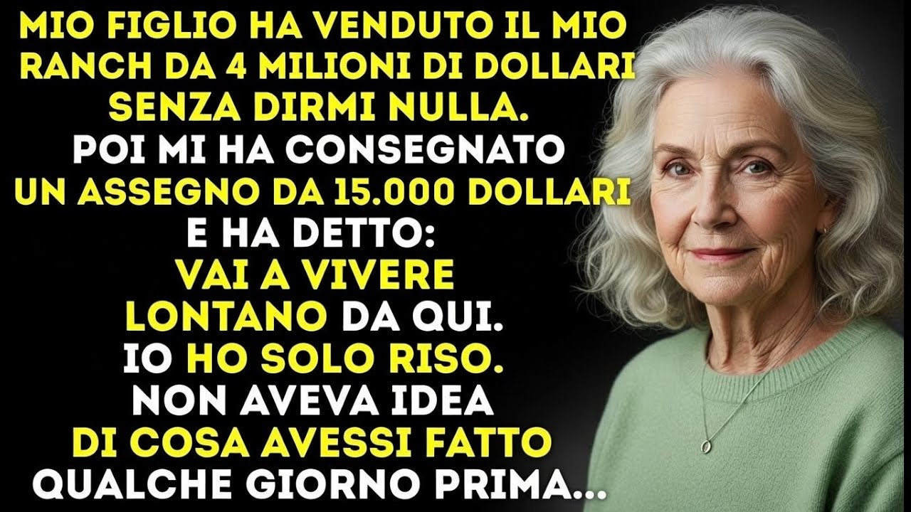 Mio figlio ha venduto il mio ranch da 4 milioni di dollari, poi mi ha dato un assegno da 15.000 doll