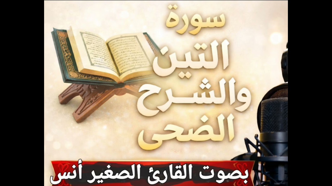 سورة التين والشرح والضحى  بصوت القارئ الصغير أنس #المصحف 