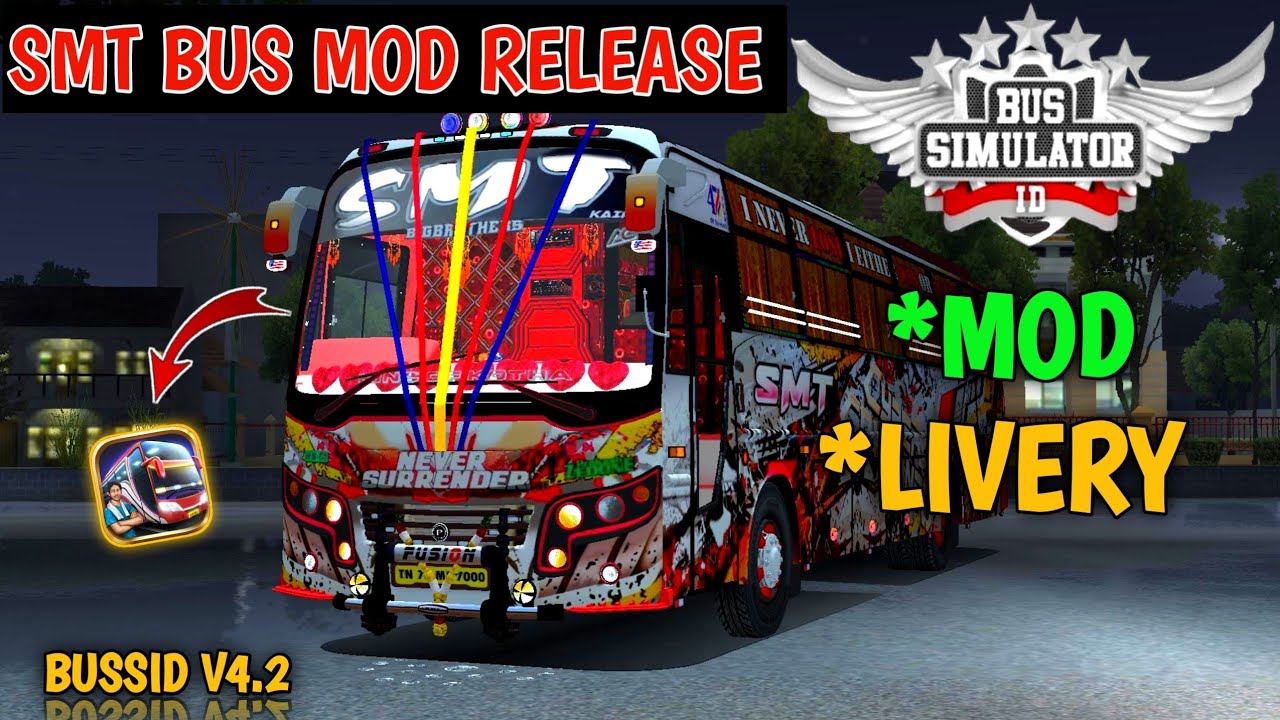 🎀🤯NEW SMT BUS MOD RELEASE TAMIL | BUS SIMULATOR INDONESIA | SMT BUS MOD IN BUSSID #smt#mod#bussid