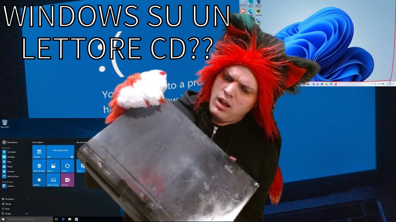 Windows 10 su un lettore cd??