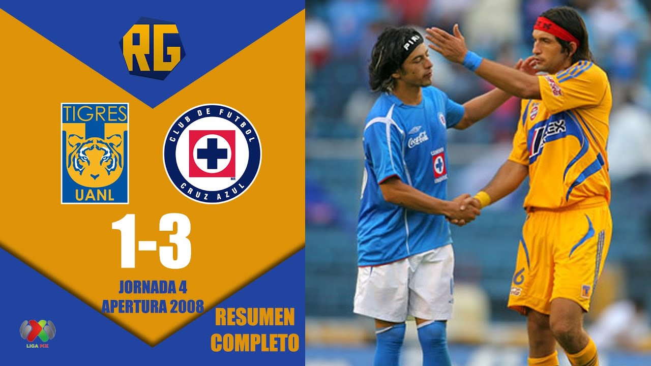 TIGRES VS CRUZ AZUL 1-3 | RESUMEN | LIGA MX - Jornada 4 Apertura 2008 GOL DE LUCAS LOBOS