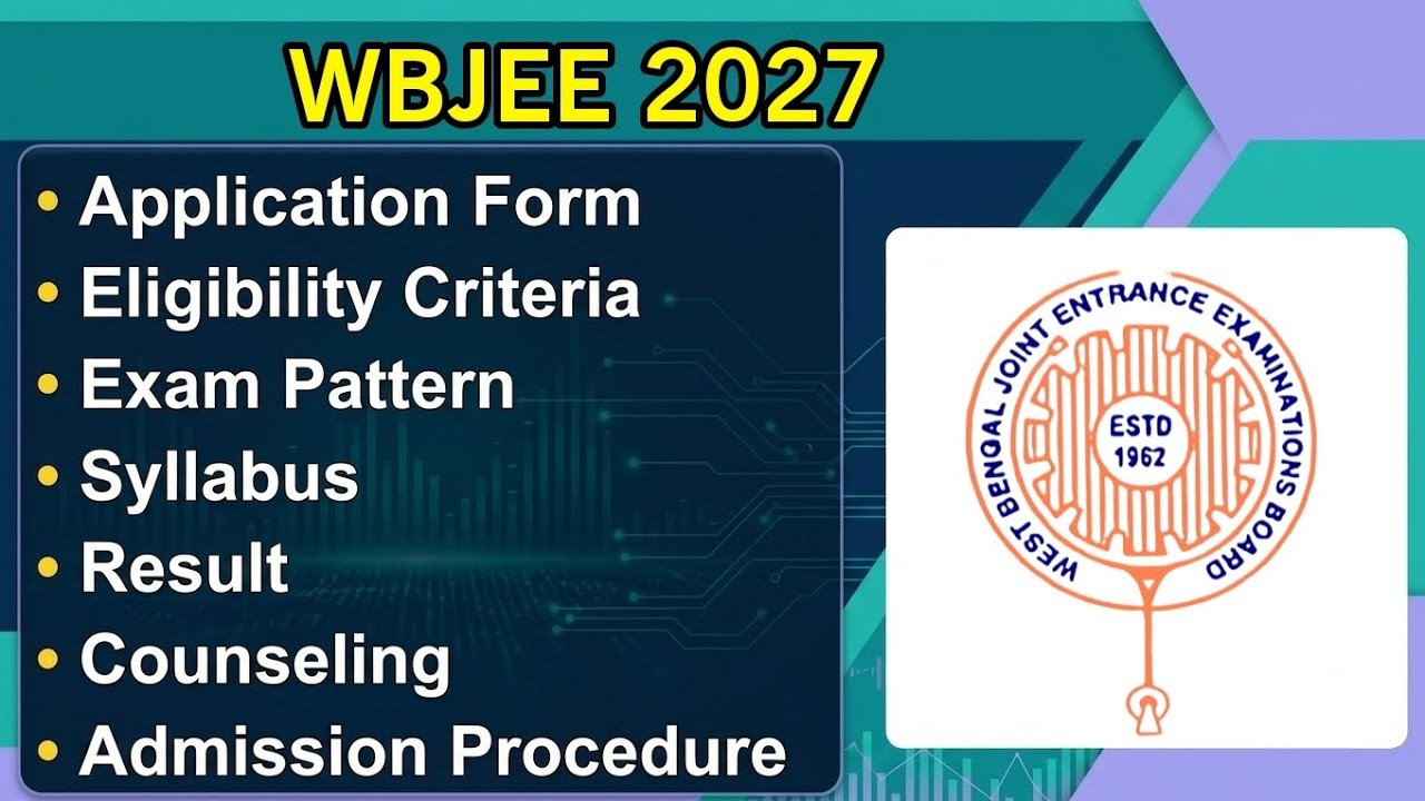 WBJEE 2027 - Eligibility Criteria, Exam Date, Application form, Syllabus, Counseling, Merit List