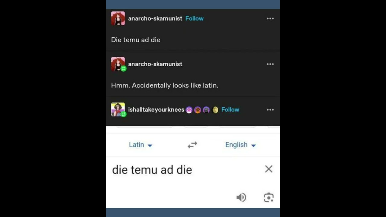 Die Temu Ad Die, Tumblr Post #tumblr #tumblrpost #tumblrtextpost