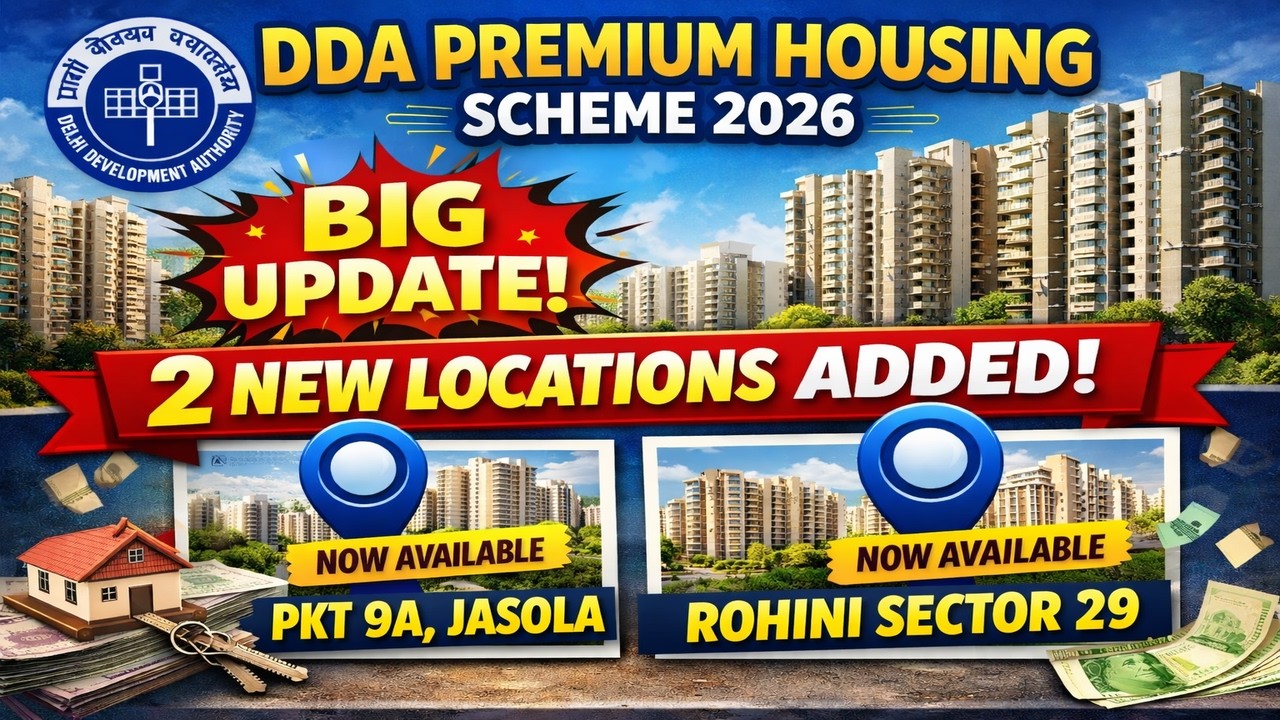 DDA New Premium Housing Scheme 2026 | Two New Locations EHS Janta LIG MIG & HIG Flats in Delhi