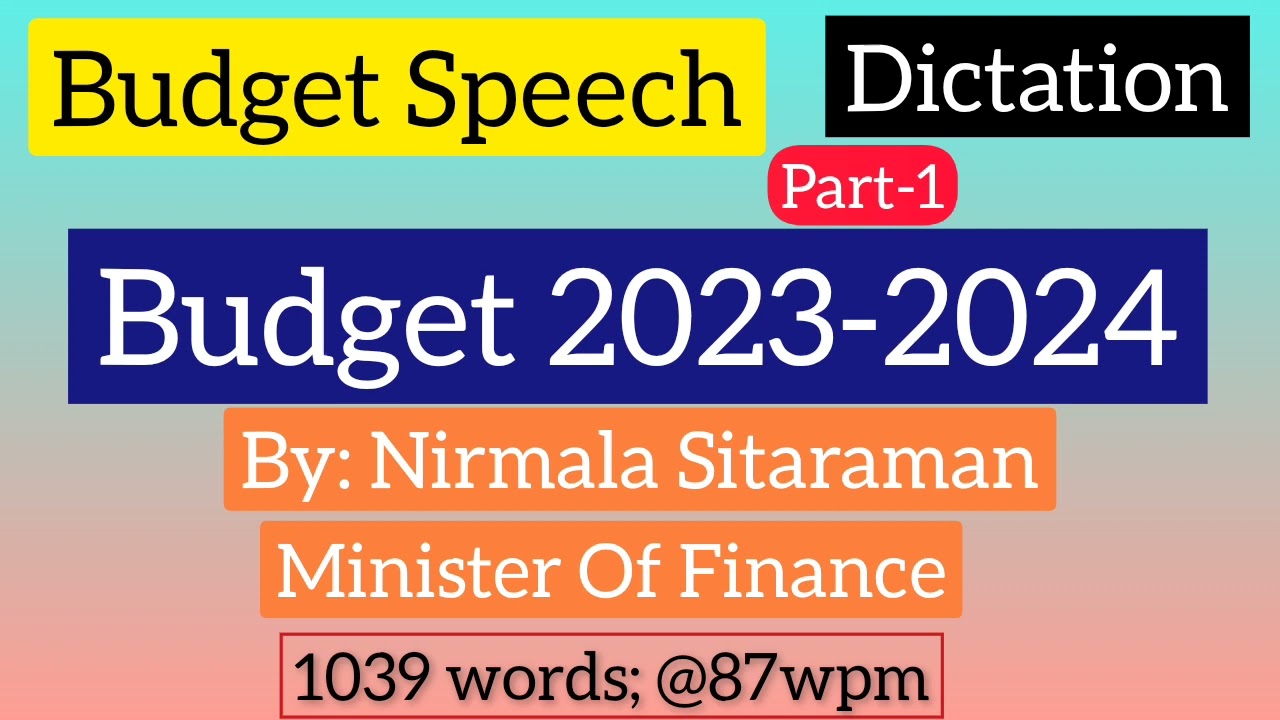 Budget 2023-24 Speech