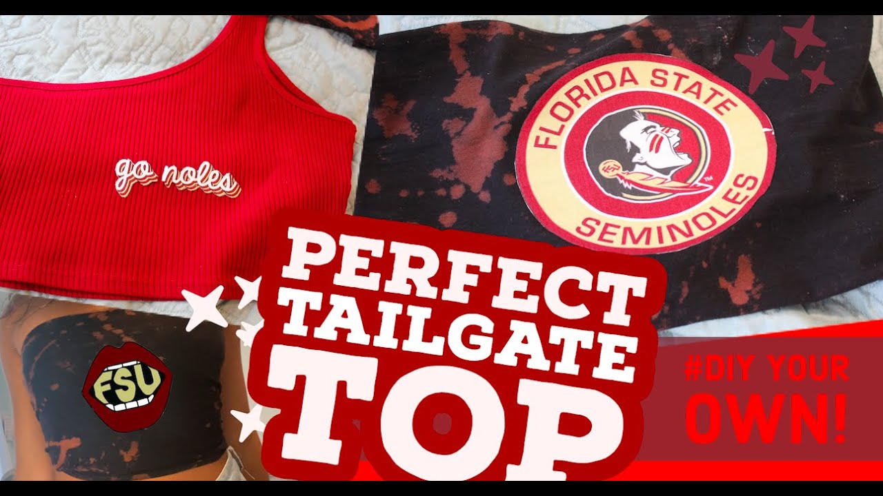 HOW TO MAKE YOUR OWN COLLEGE SHIRTS #tailgateoutfit
