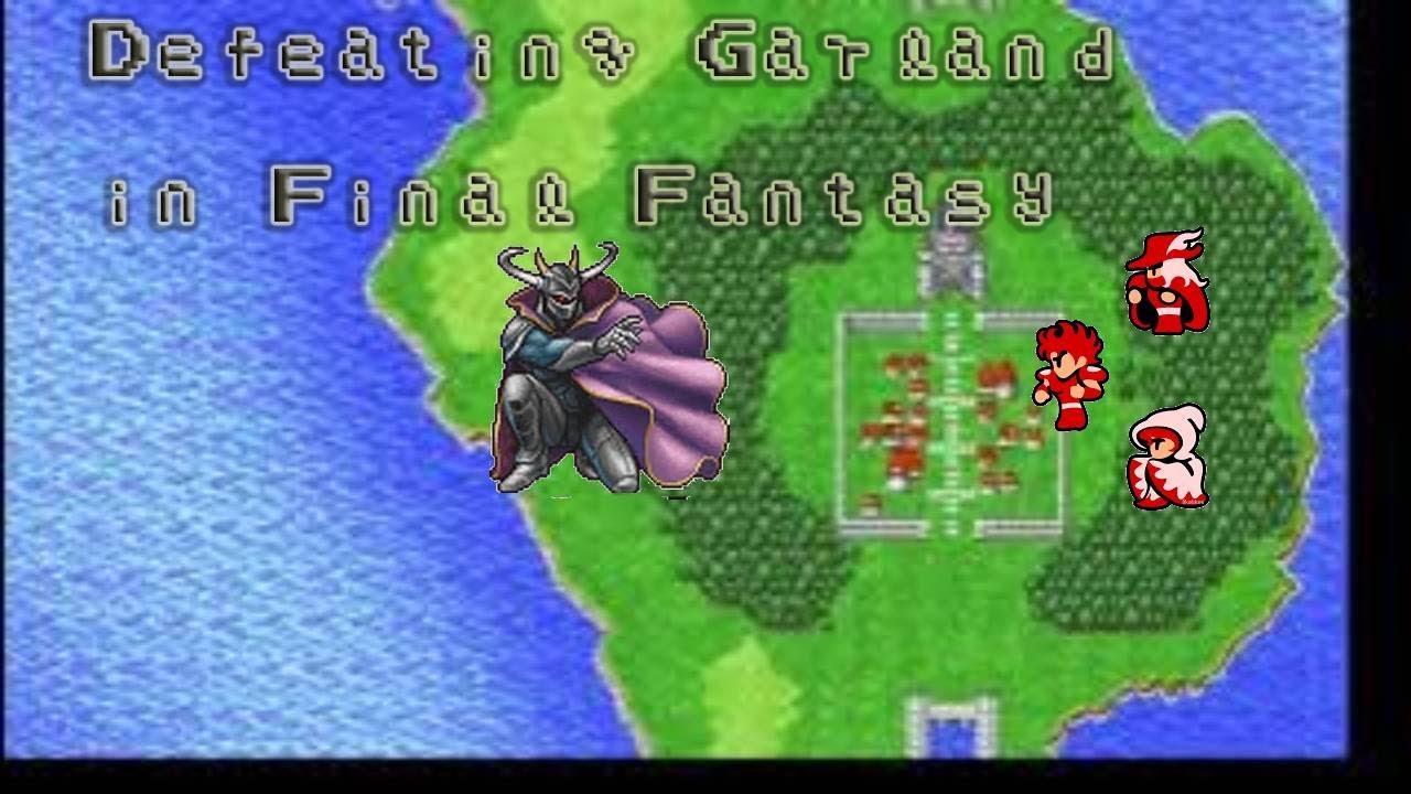 Defeating Garland in Final Fantasy Pixel Remake
