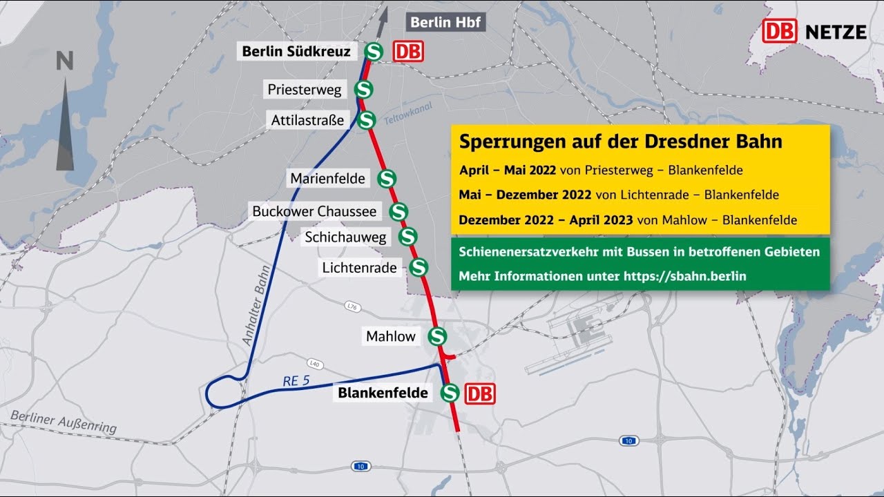 Dresdner Bahn 2022/2023: Baufortschritt während der Sperrpausen