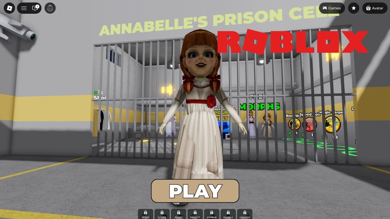 Roblox Gameplay Walkthrough🧙‍♀️ANNABELLE  Prison Run (OBBY) #gamres #youtubevideo #obby