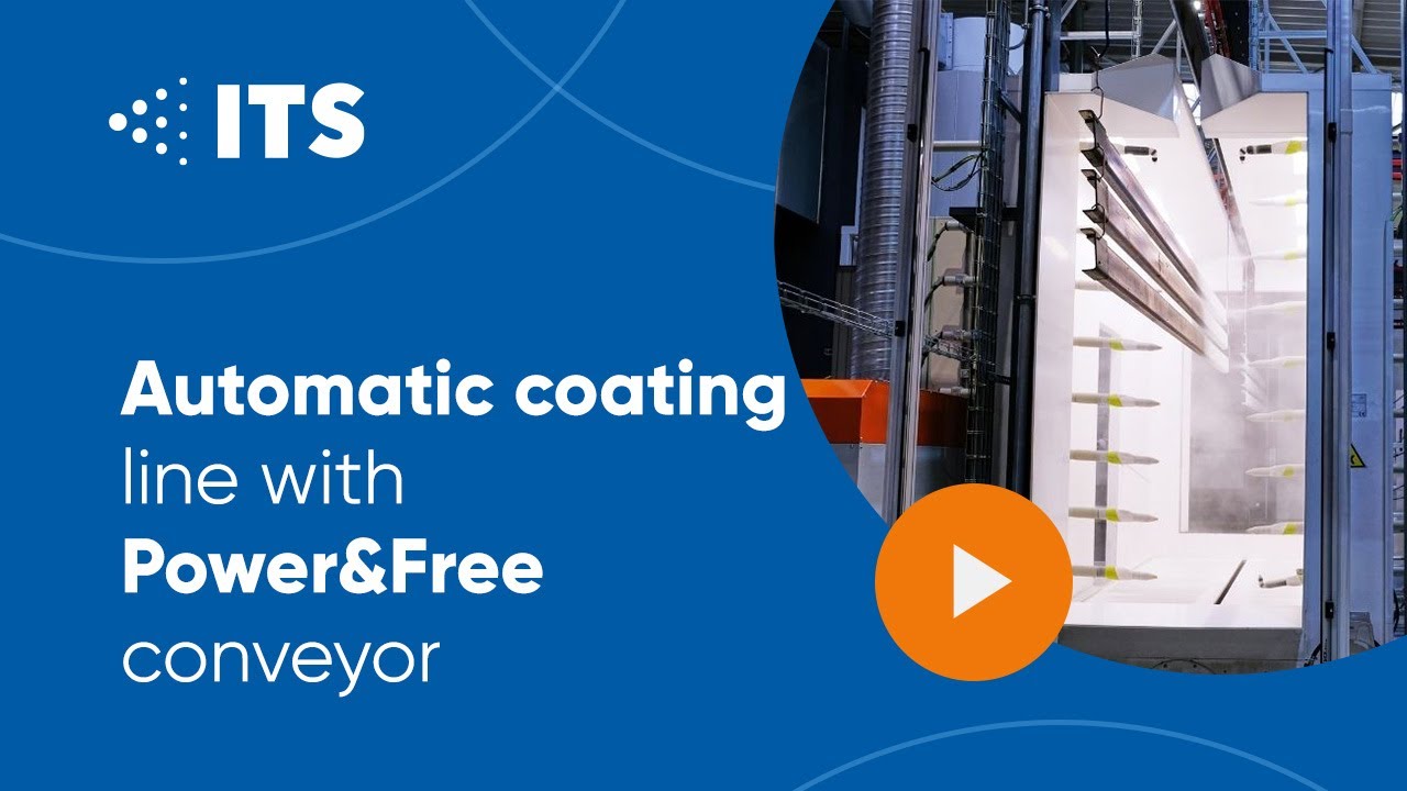 Automatic coating line with Power&Free conveyor and  powder center PowderVision