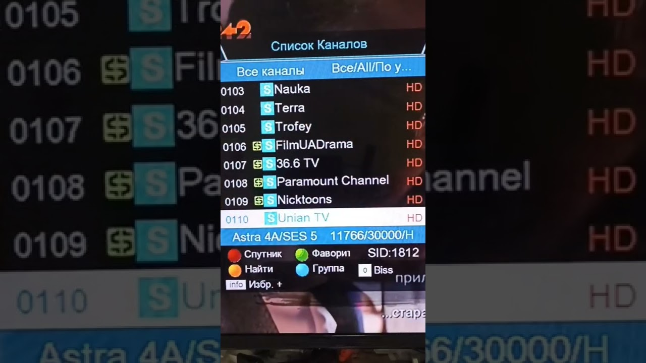 Каналы со спутника Astra 4.8&deg;, частота 11766 H 30000
