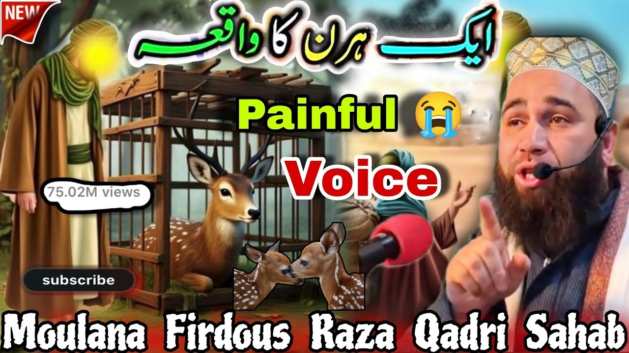 Aak Hiran Ka Waqa😭Life Changing Bayan Painful😭 Voice By Moulana Firdous Raza Qadri Sahab