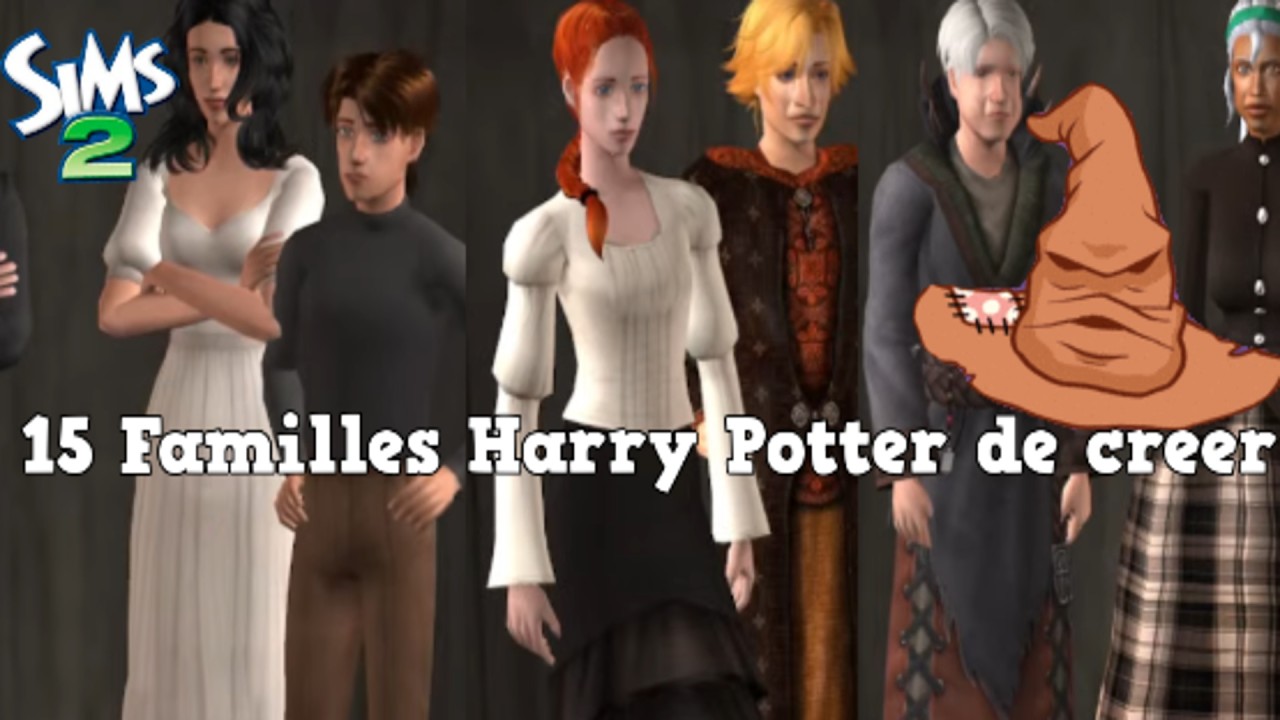 Sims 2 : j'ai réussi mon challenge du jour 52 Sims soit 15 Familles Harry Potter de créer
