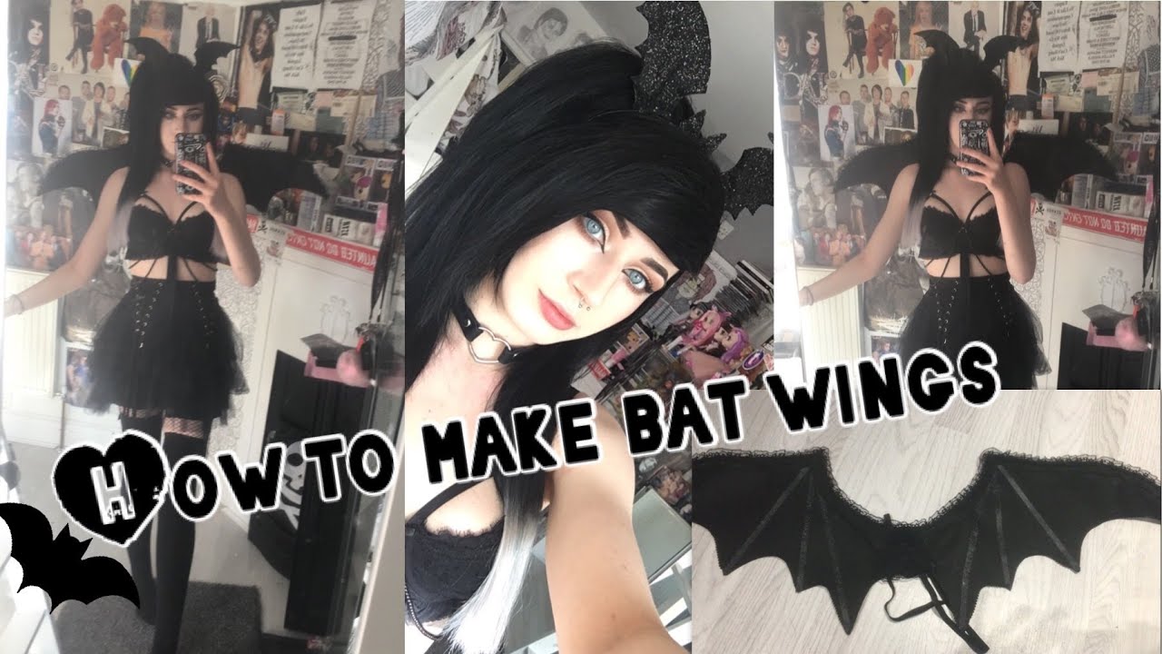 How to make/customise bat wings| Halloween costume