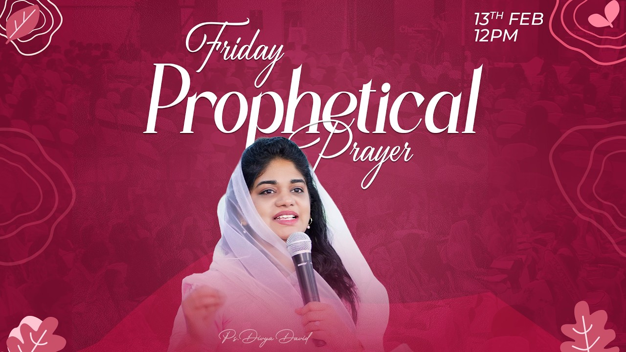 Friday Prophetic Prayer || Ps Divya David || 13th March 2026 #propheticword #live