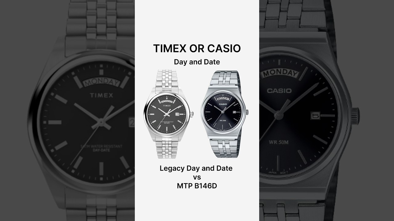 Day and Date Watches |Timex Legacy Day-Date vs Casio MTP-B146D