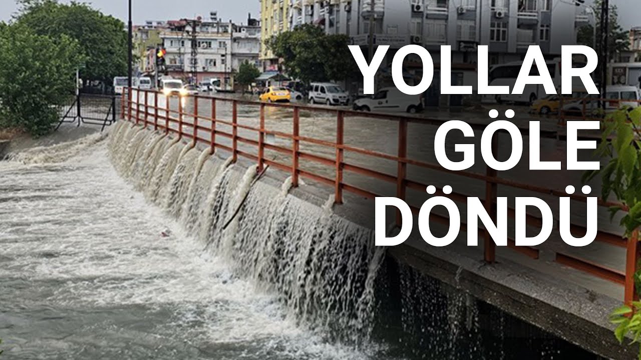 @NTV  Adana'da sağanak ve dolu etkili oldu: Yollar göle döndü